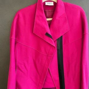 Akris Hot Pink Asymmetrical Jacket